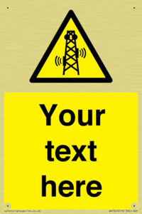 Custom warning RF radiation transmitter